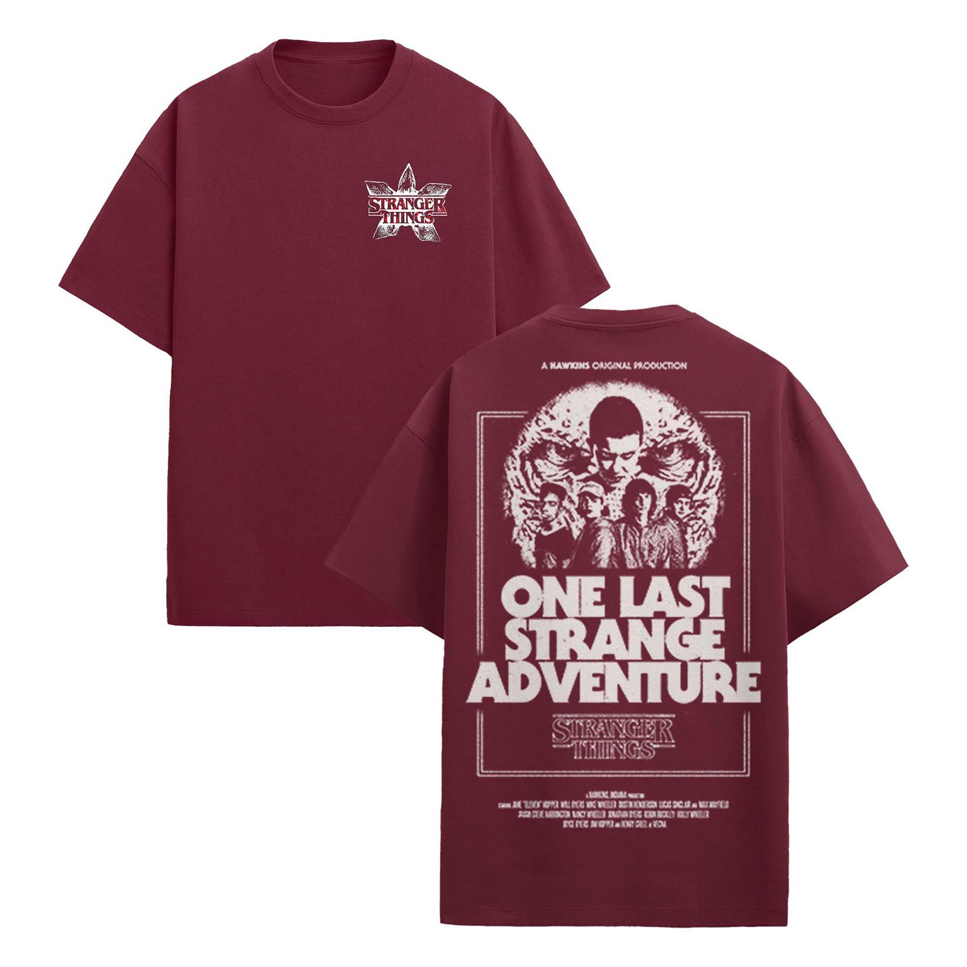 Mens Stranger Things Demogorgon One Last Adventure T Shirt