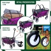 SKRAN Collapsible Foldable Beach Wagon Cart with strapping system,Utility Wagon Grocery Cart for Camping,Shopping,Fishing,Supports 225lbs - 3 of 4