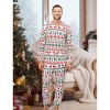PATPAT Christmas Family Pajama Set: Reindeer and Christmas Tree Fair Isle Print Pajamas with Plaid Matching Socks - 2 of 4