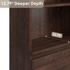 70" Tall Bookcase with 3 Drawers, Bookshelf w/ 3 Tier Open Shelves, Modern Deep Storage Book Shelf Storage Cabinet Organizer for Living Room - 3 of 4