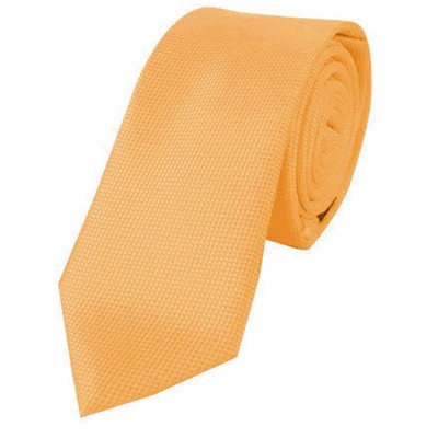 Men's Solid Color Microfiber Poly Woven Slim 2.25 Inch Wide And 57 Inch Long Necktie