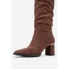 Vianella - Brown Suede Block Heel Knee High Boot (Women) | Prologue Shoes - 4 of 4