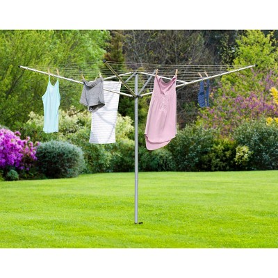 Whitmor Silver Aluminum Rotary Outdoor Clothes Drying Rack