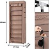 10-Layer 9-Lattice Shoe Rack, Coffee Non-Woven Fabric Shoe Storage Organizer (Steel & Plastic Frame), Space-Saving, Easy to Install - 2 of 4