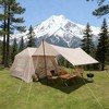 BAOURE 8.5ft x 7.2ft x 5.9ft Inflatable Camping Tent Glamping Tent Easy Setup 4 Season Windproof Outdoor Cotton Tent with Stove Jack Mesh Windows Pump - 3 of 4