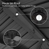 12'x20' hardtop gazebo for all weather with double metal roof, aluminum frame, net, and curtain; ideal for patio, deck, backyard, and garden. Gray. - 2 of 4