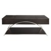NicBex Modern Unique Coffee Table with Storage Shelf,Espresso Wood Finish & Chrome Metal Finish,Living Room Furniture - 4 of 4