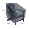 Summerset Shield High Back Chair Cover Ultimate Protection for Your Outdoor Furniture 30" x 30" x 36" Mercury - 2 of 4