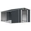 vidaXL Garden Shed Anthracite Galvanized steel, Polypropylene Large - 3 of 4