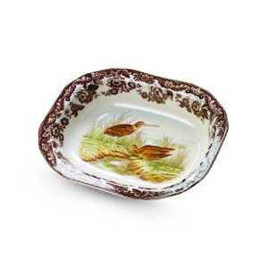 Spode Woodland Snipe Open Vegetable Dish – 9.5 Inch Fine Porcelain Bowl with Game Bird Motif – Oven, Microwave & Dishwasher Safe - 1 of 4