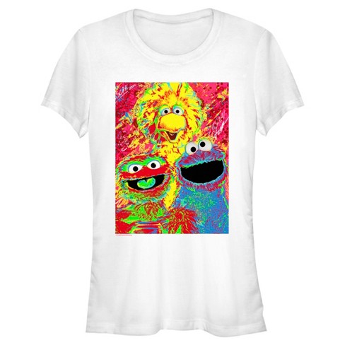 Junior's Sesame Street Trio Saturated Painting T-Shirt - image 1 of 4