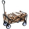 SEVOBAL Utility Storage Cart Foldable Black Beach Trolley, For Garden Procurement All-Rounder For Beach Camping, Black, 39.37"*19.68"*46.45" - 4 of 4