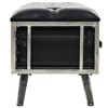 vidaXL Storage Bench 43.3 in. Black Faux Leather - 4 of 4