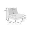 NicBex Suede Accent Chairwith Backrest,Modern Upholstered Armless Chair with Pillow for Living Room - 3 of 4