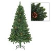 vidaXL Christmas Tree Holiday Decoration Artificial Xmas Tree with Pine Cones - Green 5 x 3 ft - 2 of 4