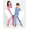 Leveret Matching Family Pajamas – Blue & White Stripes – 100% Cotton – Customizable for Personalization - 3 of 4