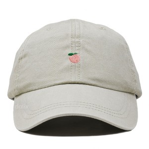 Dalix Lil Peach Embroidered Cotton Summer Cute Outdoor Baseball Cap Dad Hat Womens - 1 of 4