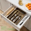 LunaLulinlk Acacia Wood Drawer Organizer Kitchen Silverware Organizer Utensil Caddy,6 Slots - 2 of 4
