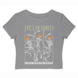 Social Collective Women Lets Go Ghouls Short Sleeve Graphic Cotton Baby Tee - 1 of 4