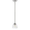 Ashton Coastal Mini Pendant - Clear Glass Shade, 1 Light, Dimmable, 100W, Brushed Nickel - 3 of 3