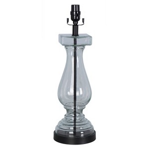 Large Glass Baluster Column Table Lamp Base (Includes Energy Efficient Lamp) Clear - Threshold , Size: CA Compliant with Bulb