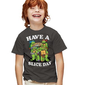 Teenage Mutant Ninja Turtles Have A Slice Day Youth T Shirt, Charcoal - 1 of 4