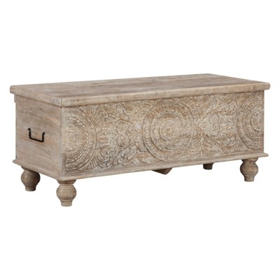 Fossil Ridge Storage Bench Beige - Signature Design by Ashley