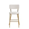 NicBex Bar Stools Set of 4 Modern Upholstered Counter Stools with Back, Footrest and Metal Legs for Bar, Kitchen, Dining Room - 3 of 4