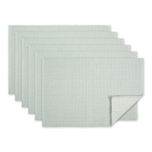 Design Imports Misty Blue Dobby Dots Rib Placemat Set/6 - 1 of 4