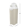Foundations Tall Diaper Pail with Airtight Lid - Durable & Odorless Diaper Disposal, Holds up to 60 Newborn Diapers, Refill With Any Bags - 2 of 4