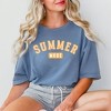 Simply Sage Market Women's Summer Mode Distressed Short Sleeve Garment Dyed Tee - 2 of 2