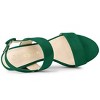 Allegra K Women's Slingback Platform Chunky High Heel Adjustable Buckle Strap Sandals - 4 of 4