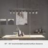 Hunter Fan Donelson Iron and Dark Ash 9 Light Linear Kitchen Island Chandelier Ceiling Light Fixture Natural Black - 4 of 4
