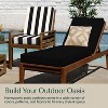 Honeycomb Outdoor Chaise Lounge Cushion - Sunbrella Canvas Black - 3 of 4