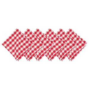 C&F Home Ashford Red Cotton Napkin Machine Washable Set of 6 - 1 of 4