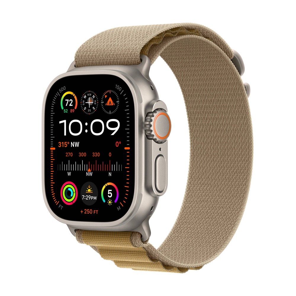 Photos - Smartwatches Apple Watch Ultra 2 GPS + Cellular 49mm Natural Titanium Case with Tan Alpine Loop - Large 