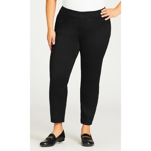 AVENUE | Women's Plus Size High Rise Jegging Black - petite - 14W/16W