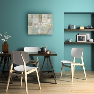Trademark Fine Art Silvia Vassileva Shades of Celedon Wood Slat Art - 1 of 4