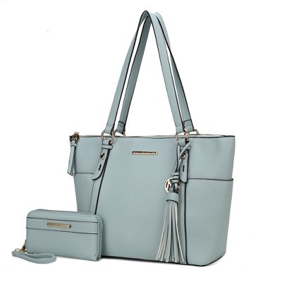 MKF Collection Gloria Vegan Leather Women’s Tote Bag with Wallet Set by Mia K
