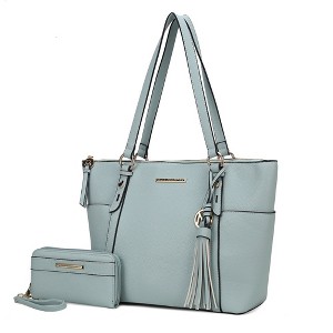 MKF Collection Gloria Vegan Leather Women’s Tote Bag with Wallet Set by Mia K - 1 of 4