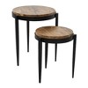 Yosemite Home Decor Raju Wood/Iron Nesting Tables in Multi-Color - 3 of 4