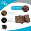 BIRDROCK HOME Seagrass Storage Cube with Lid - Handwoven Basket for Blankets, Pillows & More, Sturdy Metal Frame Organizer - Brown Wash - 3 of 4