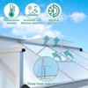 Whizmax  Wall Mounted Gazebo, All-Season Aluminum Patio Gazebo with Side Door, Outdoor Permanent Sunroom - 4 of 4