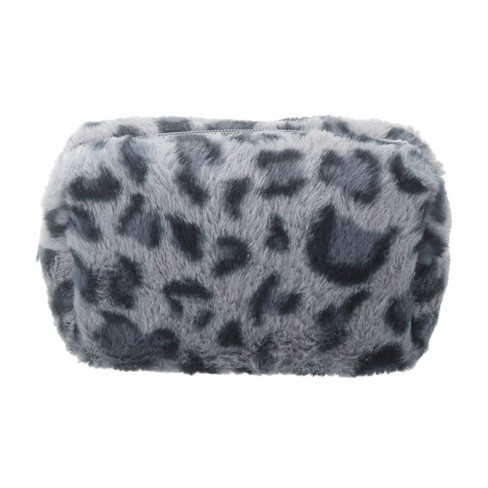 Unique Bargains Durable Leopard Print Makeup Bag Blue 1 Pc