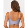 Allegra K Women's Wirefree U Back Adjustable Straps Lace Full Coverage Padded Minimizer Bra - 2 of 4