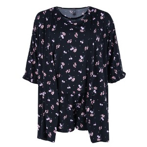 PJ Couture Women's Tank Top and Shorts with Robe Sleep Set - 1 of 4