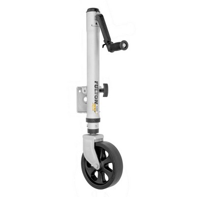 Fulton 12 Inch Travel Weld On Swing Away XLT Trailer Jack with Sharkskin Finish and 1,500 Pound Lift Capacity for RV Jacks and Stabilizers, Silver
