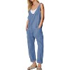 EXLURA Womens High Roller Denim Bib Jumpsuits Casual Loose Overalls Baggy Jeans Romper with Pockets Outfits - 2 of 4