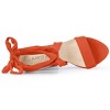 Allegra K Women's Open Toe Soft Insole Lace Up Platform Block Heel Sandals - 4 of 4