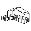 Polibi Double Twin Size L-Shaped Montessori Metal House Bed Frame - 3 of 4